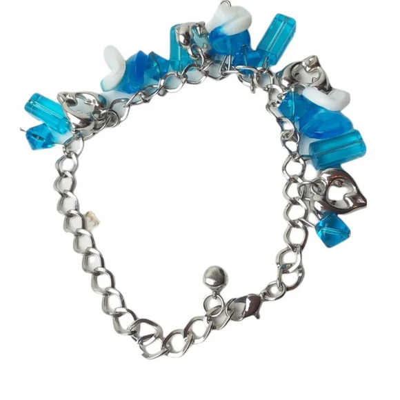Dolphins Charm Blue Bracelet - Picture 2 of 2